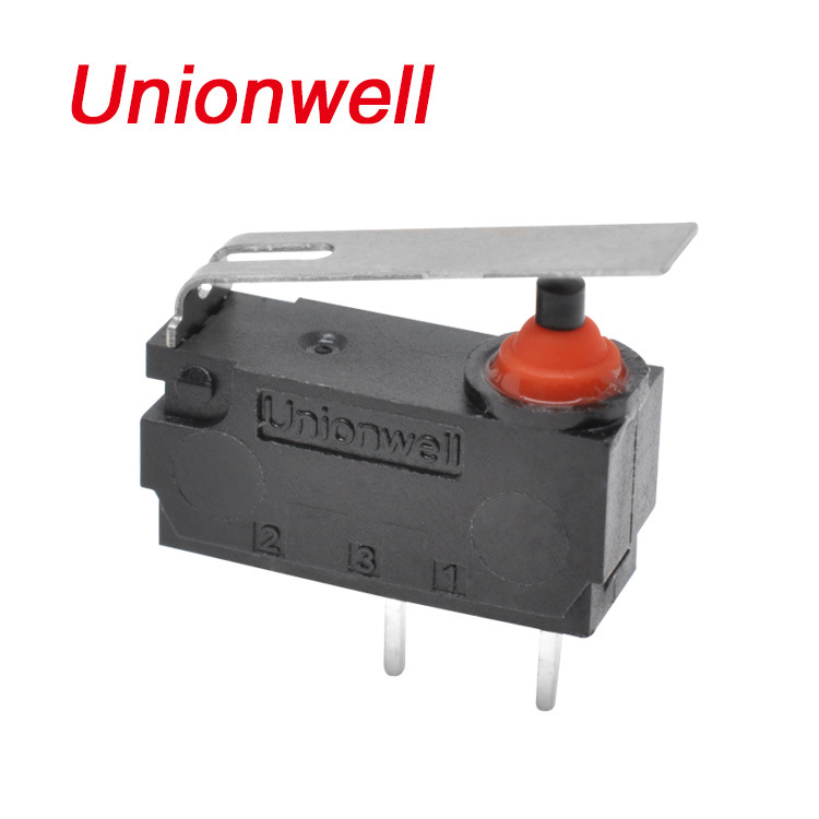 Unionwell新能源充電口蓋直柄微動開關(guān) 汽車安全帶防水微動開關(guān)