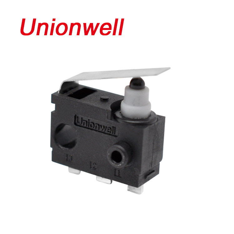 Unionwell防水IP67微動開關(guān)DC30V 0.1A電流 新能源汽車充電口蓋微
